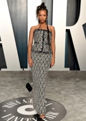 Taylor Russel wore Chanel at the Vanity Fair Oscar Party in Los Angeles