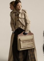 Burberry Spring Summer 2020 Campaign behind the scenes - Freja Beha Erichsen and Rianne van Rompaey. photo by Burberry .  Inez and Vinoodh