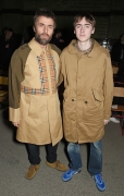 Liam Gallagher and Gene Gallagher at the Burberry February 2018 show
