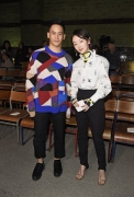 Mason Lee and Zhou Dongyu at the Burberry February 2018 show