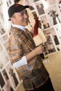 Xander Zhou at an event to celebrate the launch of the Burberry x Kris Wu collection