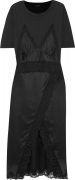Burberry X Net-a-Porter. Black Satin and Jersey Mix Dress