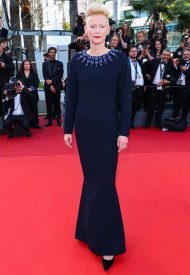Tilda Swinton wore Chanel at the 75th Cannes International Film Festival photo by Daniele Venturelli