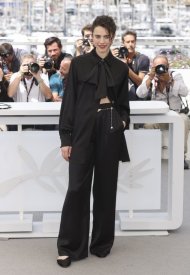 Margaret Qualley wore Chanel at the 75th Cannes International Film Festival photo by Mike Marsland