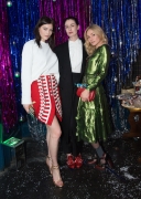 London: Amber Anderson, Clara Paget and Erin O\'Connor at the Burberry per Cara Delevingne Christmas Party, London (Photo by Kirstin Sinclair/Getty Images for Burberry)