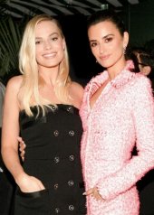 Margot Robbie and Penélope Cruz  in Chanel and Charles Finch 12th Annual Pre-Oscar Awards Dinner
