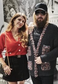 Amandine De La Richardiere and Se´bastien Tellier - Celebrities wearing Chanel at the Spring Summer 2023 Ready-to-Wear Show in Paris . photo by Remi Pujol