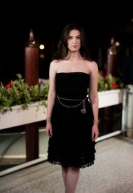 Anamaria Vartolomei wore Chanel at the Chanel dinner during the 78th Venice International Film Festival .  photo by Virgile Guinard