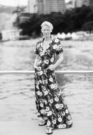 Tilda Swinton wore Chanel at the Chanel cruise 2022/23 show
