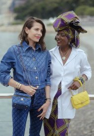 Charlotte Casiraghi and  Khadja Nin wore Chanel at the Chanel cruise 2022/23 show