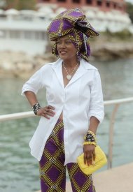 Khadja Nin, Burundian singer wore Chanel at the Chanel cruise 2022/23 show