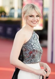 Lucy Boynton wore Chanel at the 48th Deauville American Film Festival . photo © Francois G. Durand