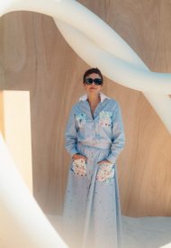 Maggie Gyllenhaal wore Chanel at the Chanel Haute Couture Fall Winter 2022/23 show
