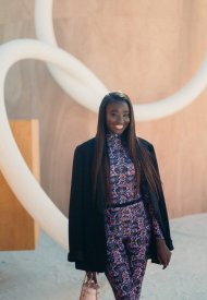 Karidja Toure wore Chanel at the Chanel Haute Couture Fall Winter 2022/23 show