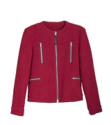 08 - EVA, giacca lanetta rossa con zip