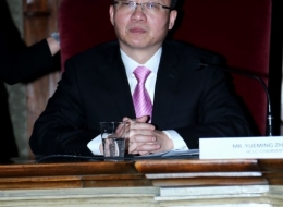Mr. Yueming Zhang HLCL chairman . Fashion Haining Press conference