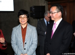 Mrs Peiyu Chen Haining CPPCC VICE chairman with Mr. Yueming Zhang HLCL chairman