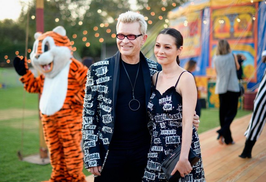 Billy Idol and China Cow attends the Moschino Spring/Summer 19 Menswear and Women's Resort Collection at Los Angeles Equestrian Center on June 8, 2018 in Burbank, California.
