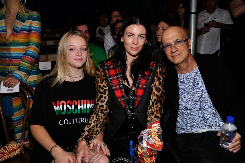 BURBANK, CA - JUNE 08:  (L-R) Skyla Sanders, Liberty Ross, and Jimmy Iovine attend the Moschino Spring/Summer 19 Menswear and Women's Resort Collection at Los Angeles Equestrian Center on June 8, 2018 in Burbank, California.  (Photo by John Sciulli/Getty Images for Moschino)