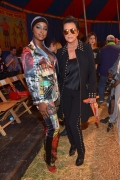 BURBANK, CA - JUNE 08:  Justine Skye (L) and Kris Jenner attend the Moschino Spring/Summer 19 Menswear and Women's Resort Collection at Los Angeles Equestrian Center on June 8, 2018 in Burbank, California.  (Photo by Donato Sardella/Getty Images for Moschino)