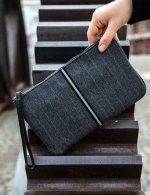 Gallia-Wool-Pinstripe-Slate - Nosetta Fall Winter 2020/21 “bags” collection