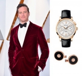 Armie Hammer wearing Montblanc . 90th Academy Awards (photo by Kevin Mazu)
