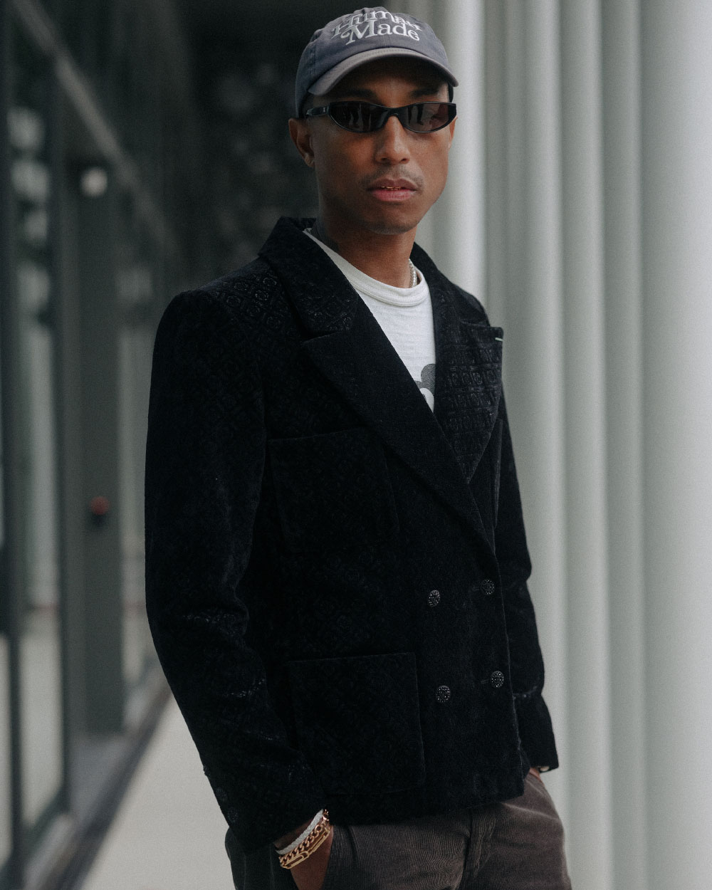 Chanel Ambassador Pharrell Williams wore Chanel at the Métiers d'art 2021/22 photo by Virgile Guinard