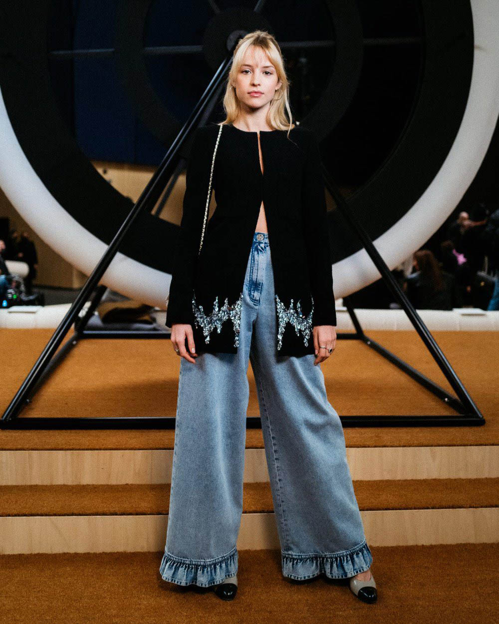 Angèle wore Chanel at the Spring Summer 2022 Haute Couture Show