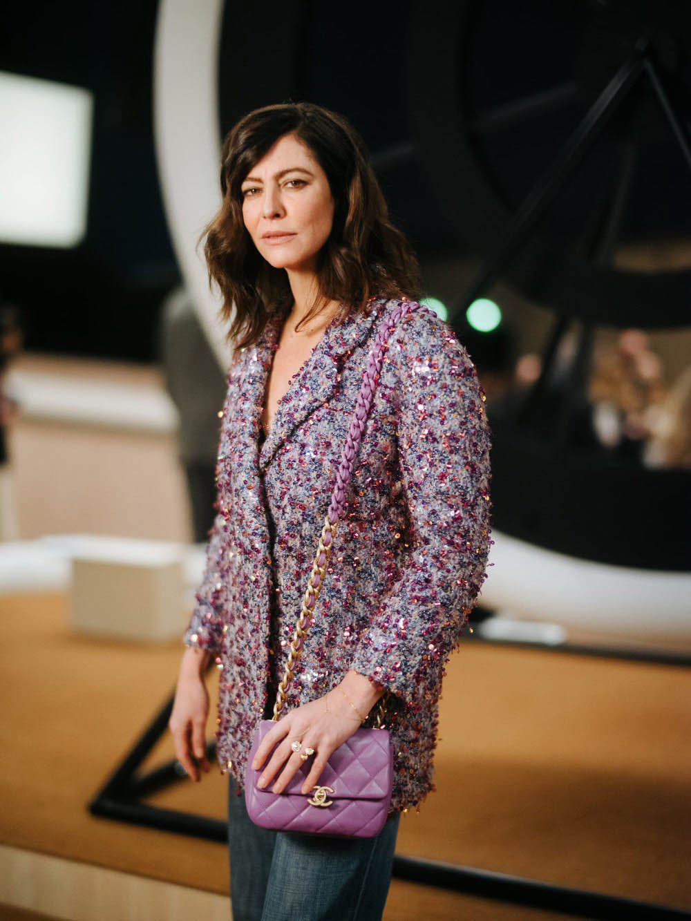 Anna Mouglalis wore Chanel at the Spring Summer 2022 Haute Couture Show