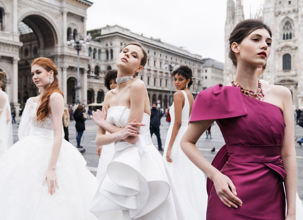 Bride in the city. The Bridal proposals of HOMI Fashion & Jewelry Exhibition on tour with Sì Sposaitalia Collezioni