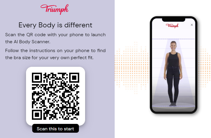 Triumph AI Size Finder lingerie